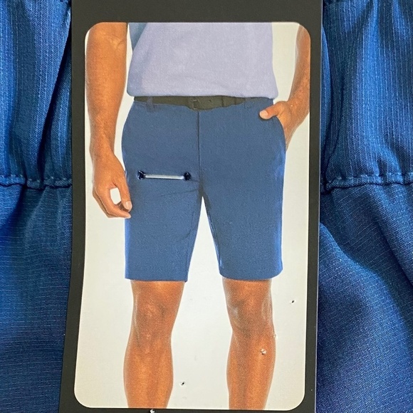 Banana Republic Men’s Comfort Flat Front Shorts, Blue, Waist 38 NWT - Picture 1 of 13